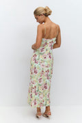 Chiffon cowl neck dress - Flower aop