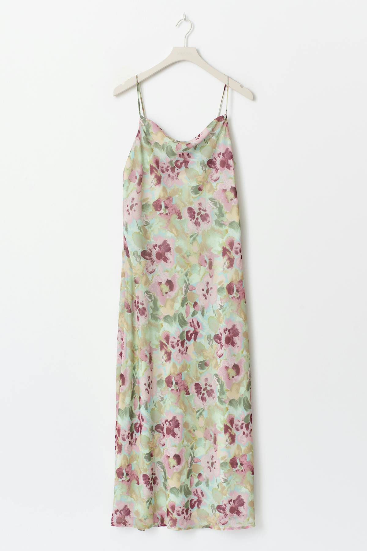 Chiffon cowl neck dress - Flower aop