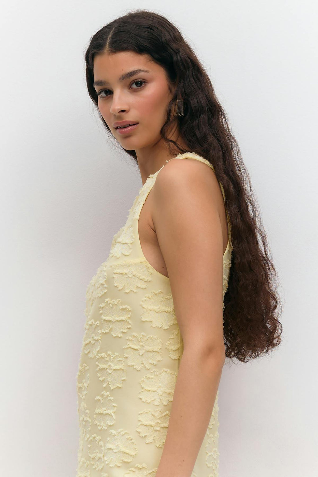 Structured mini dress - Jaune