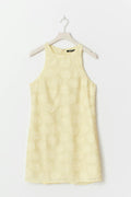 Structured mini dress - Jaune