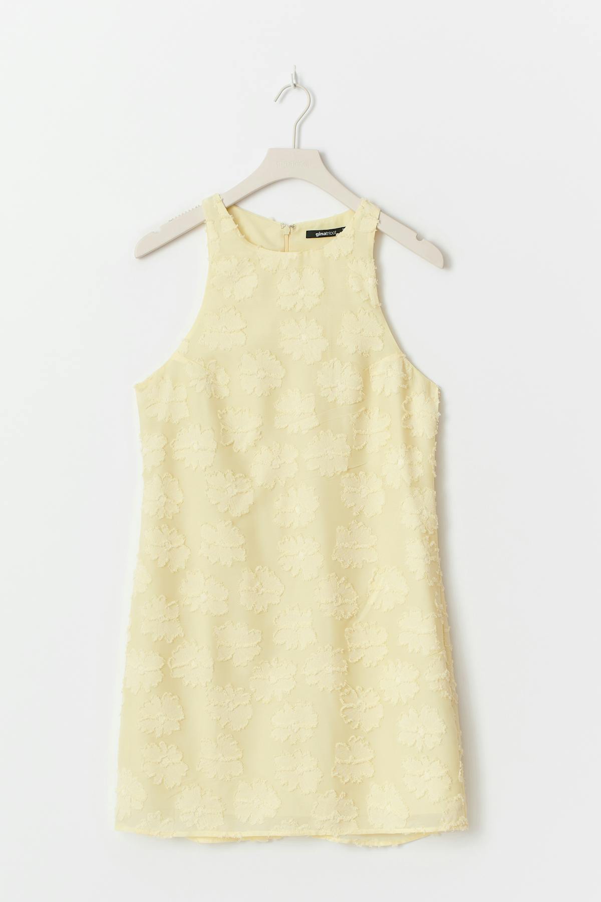 Structured mini dress - Jaune