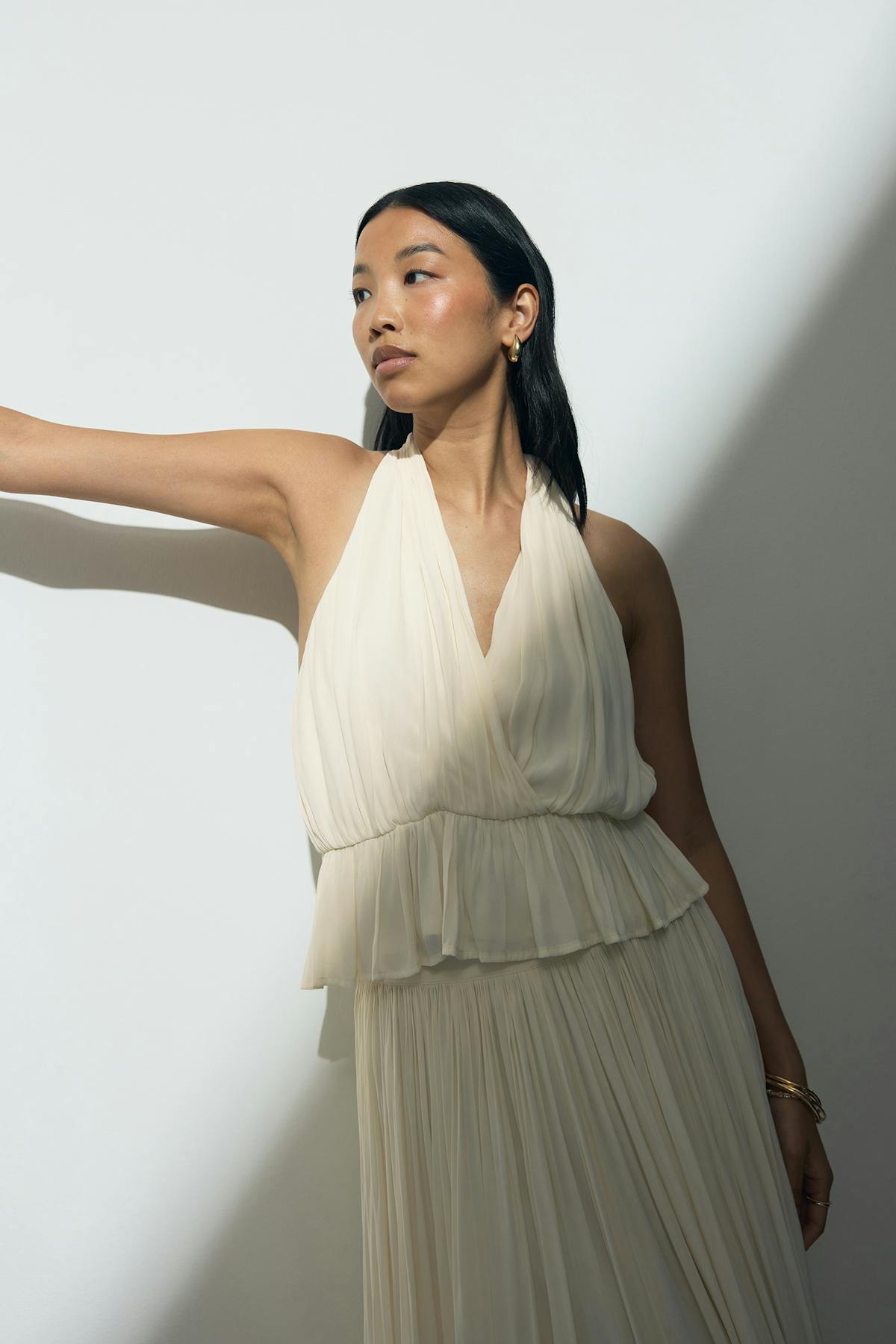 Flowy halterneck top - Creme