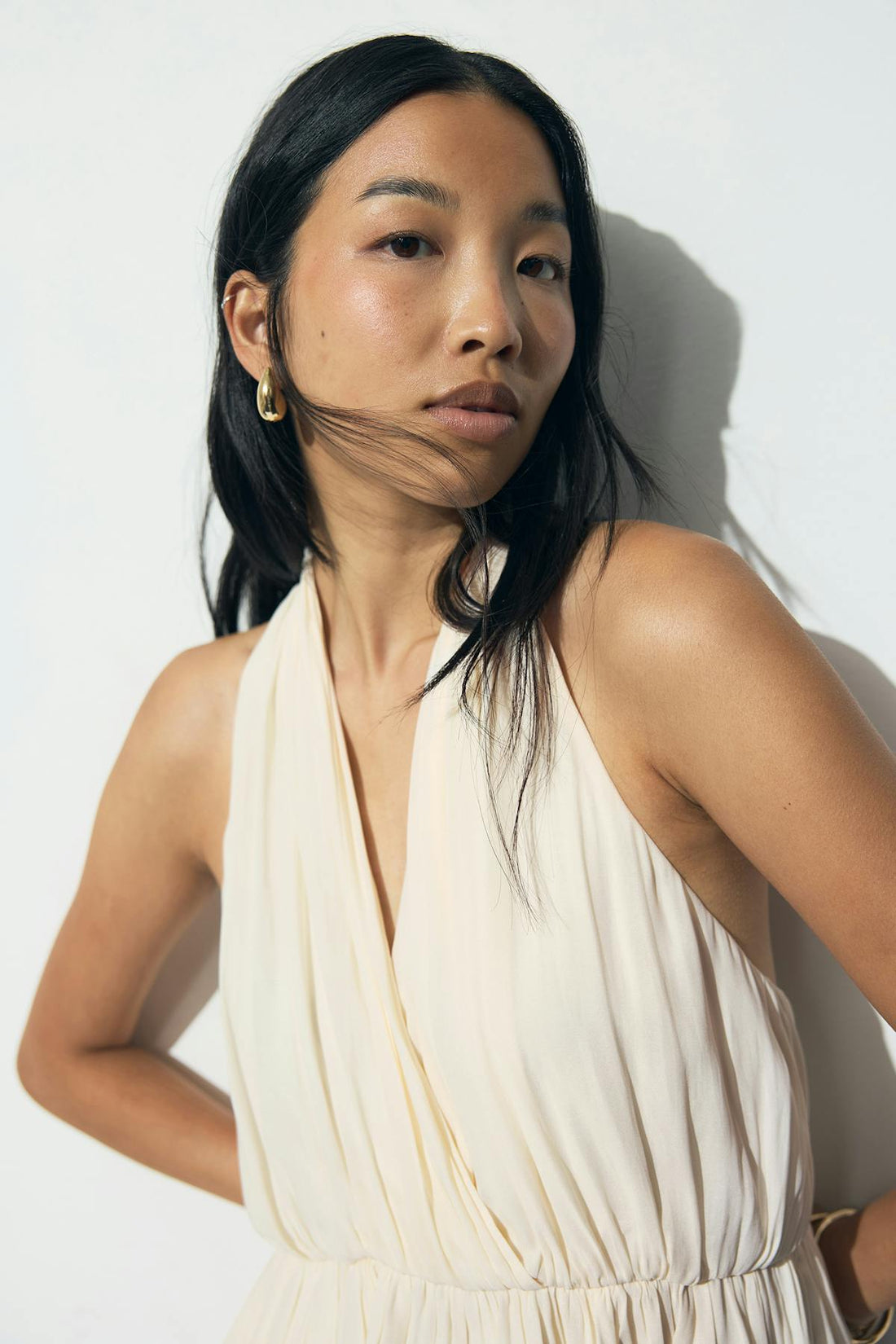 Flowy halterneck top - Creme