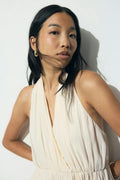 Flowy halterneck top - Creme