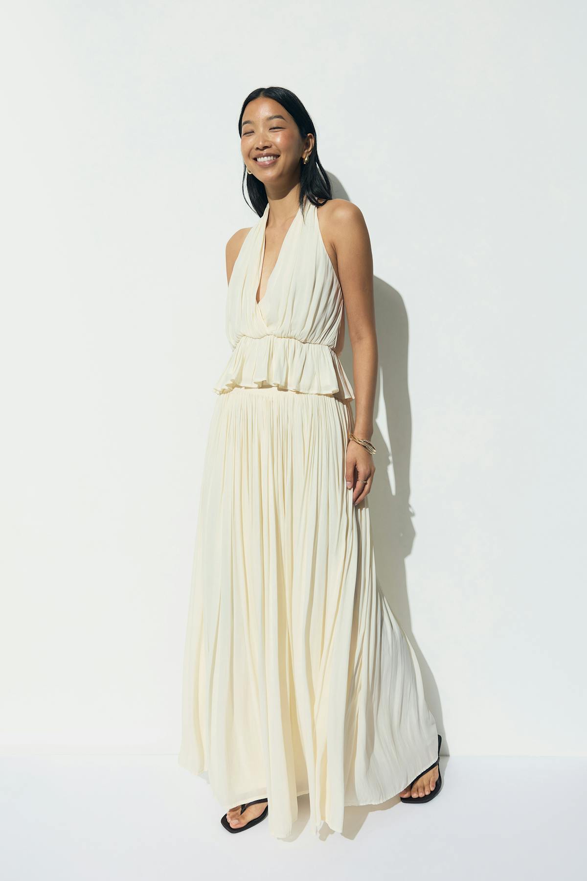 Flowy maxi skirt - Creme