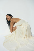 Flowy maxi skirt - Creme