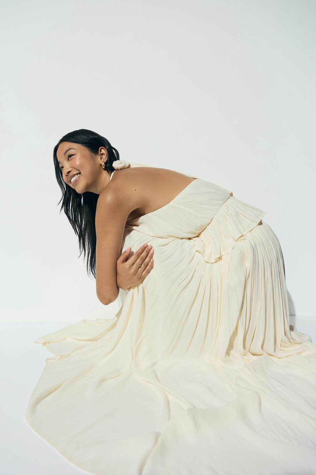 Flowy maxi skirt - Creme