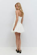 Balloon mini dress - Blanc cassé