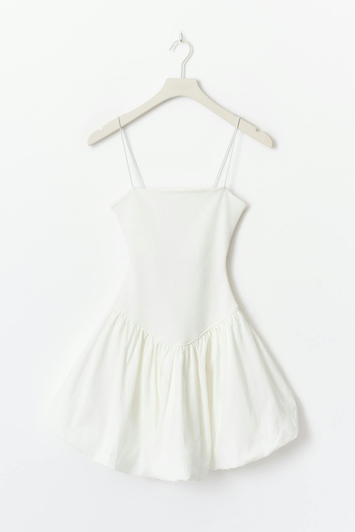 Balloon mini dress - Blanc cassé