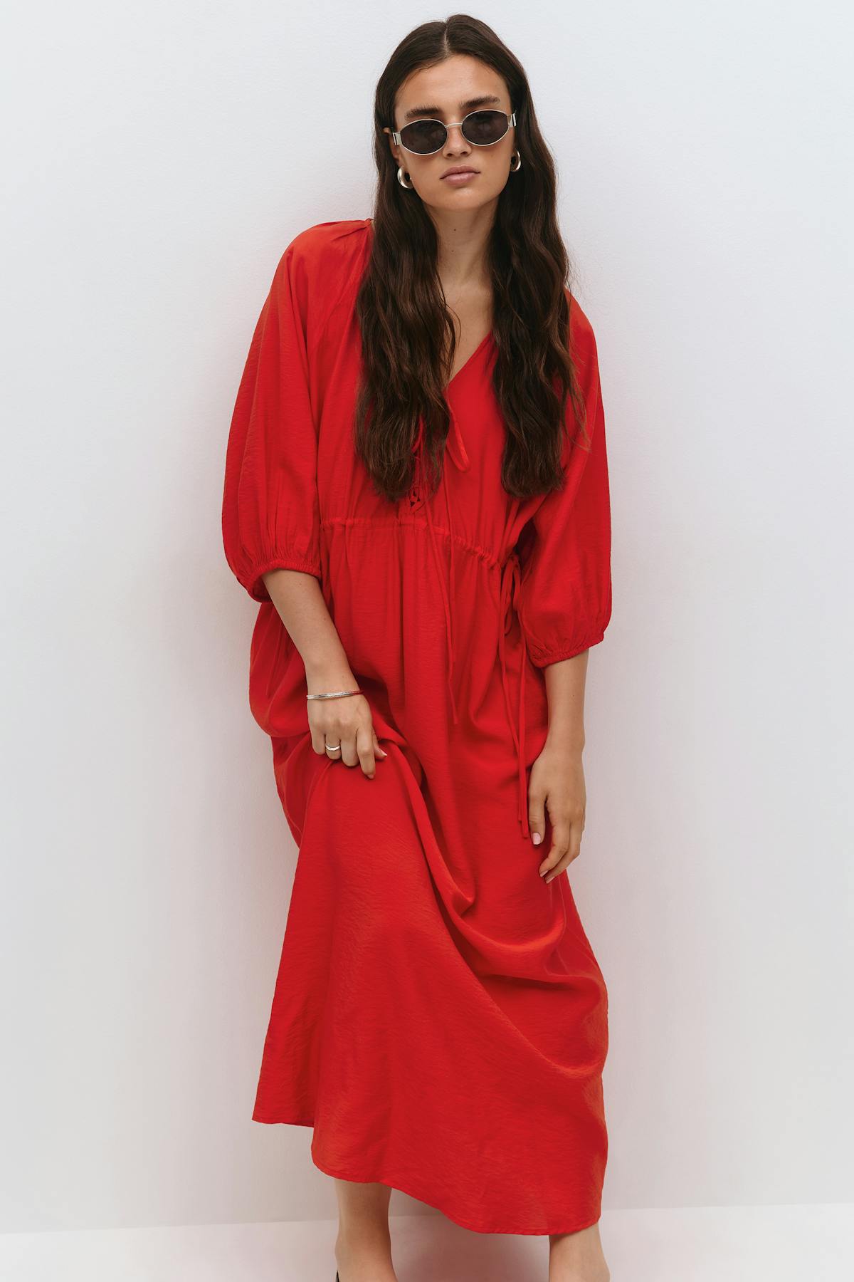 Maxi lacing dress - Rouge