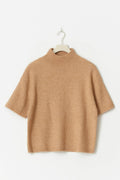 Funnel neck knitted top - Bordeaux foncé