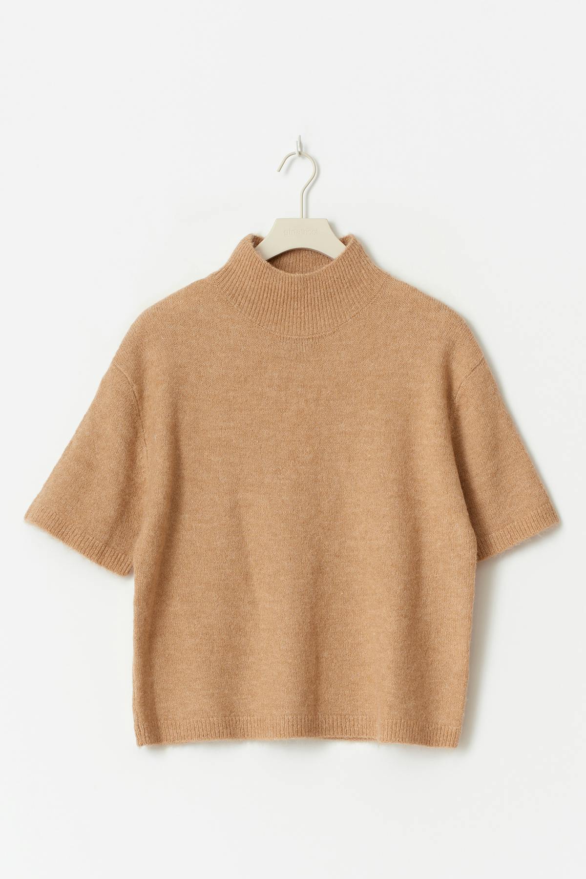 Funnel neck knitted top - Bordeaux foncé