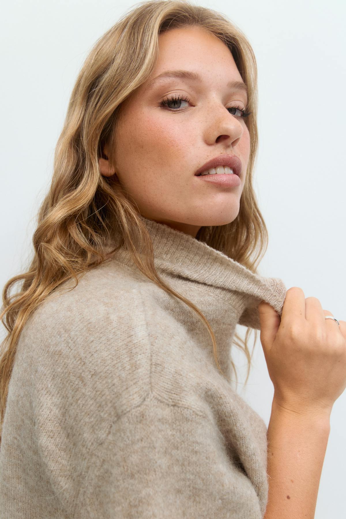 Funnel neck knitted top - Pure c