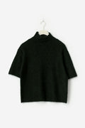 Funnel neck knitted top - Noir