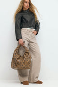 Gathered tote bag - Noir