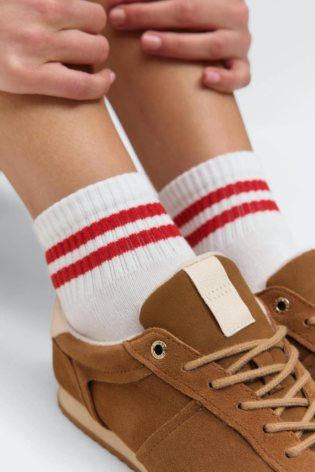 2-pack sporty socks - White/stripe