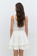 Broderie anglaise mini skirt - Rouge