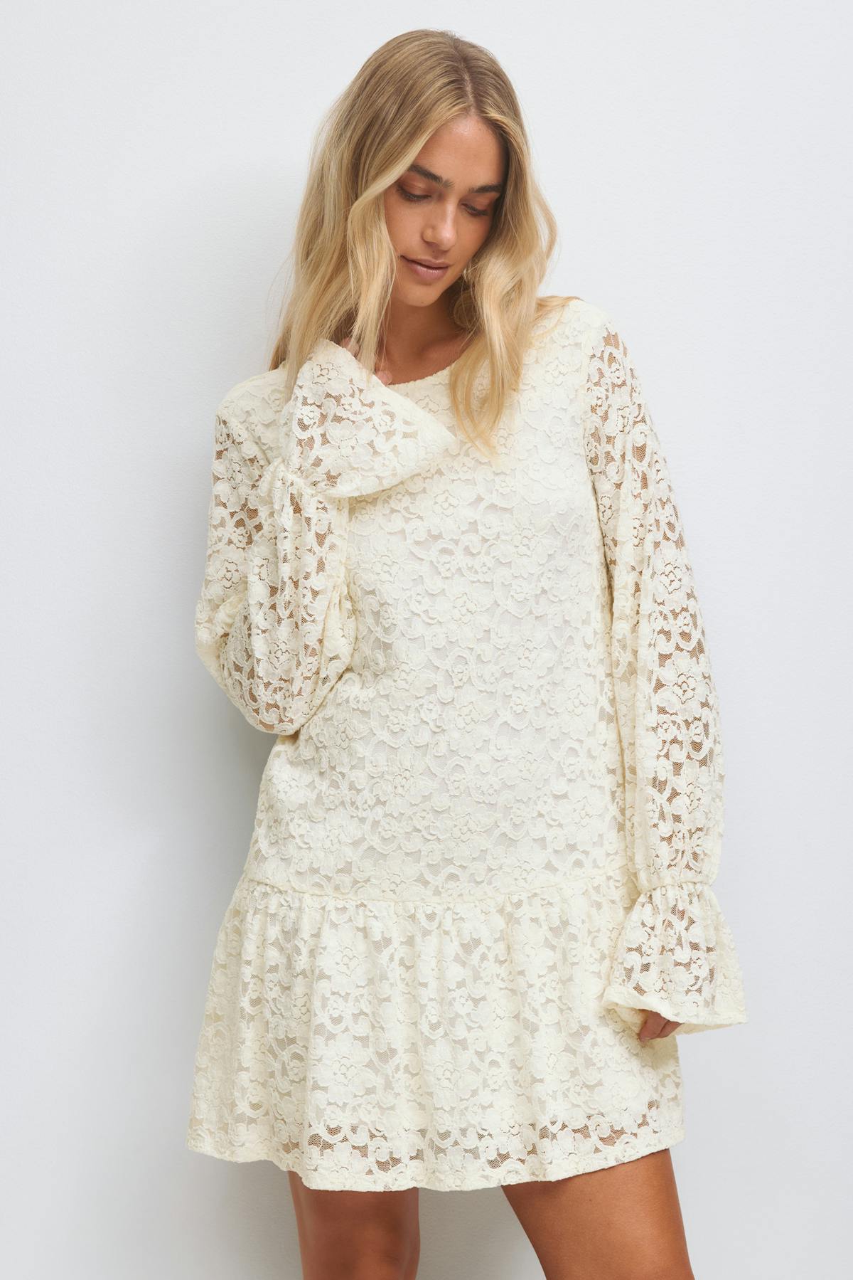 Mini lace dress - Noir
