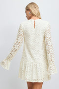 Mini lace dress - Gardenia