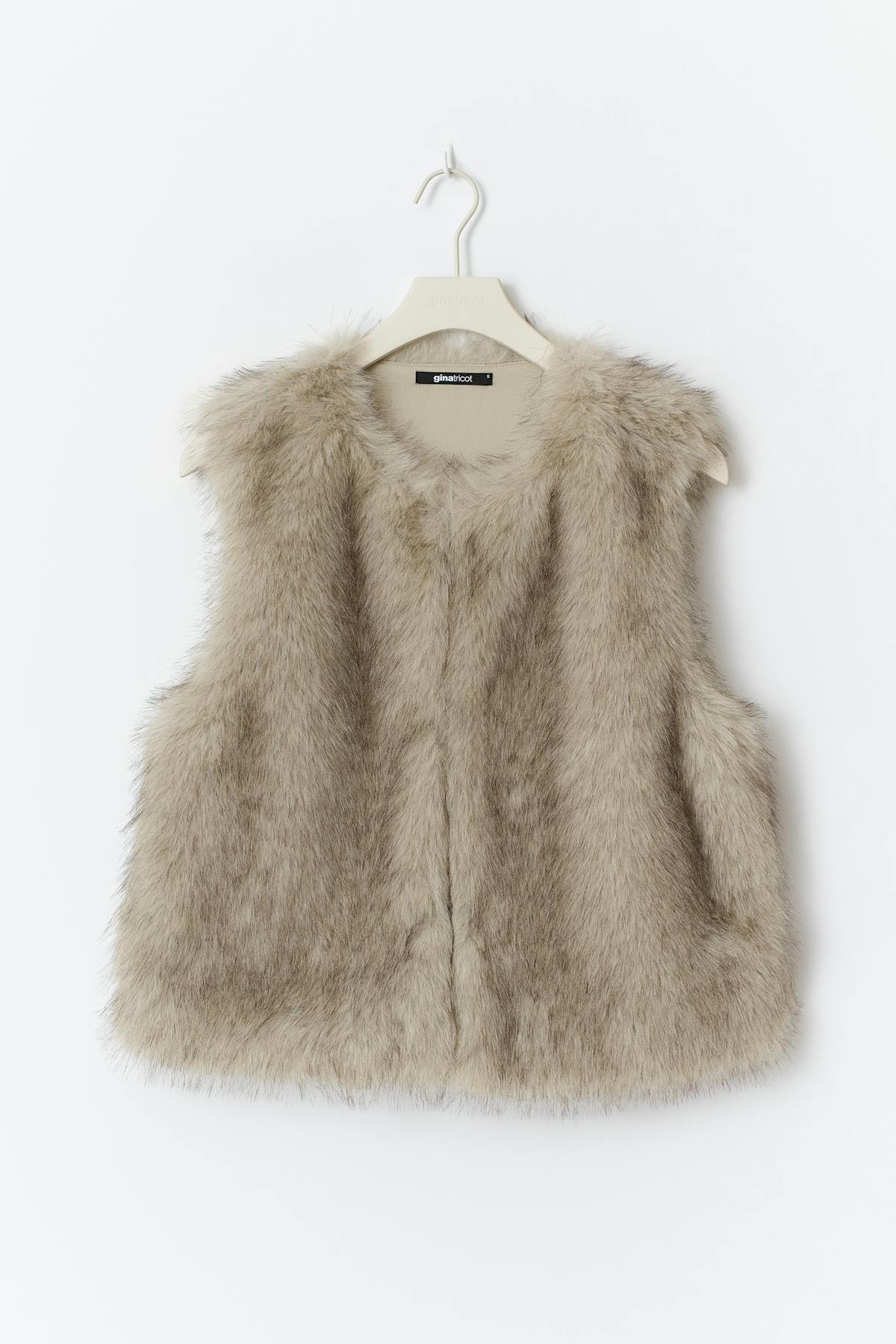 Faux fur vest - Beige