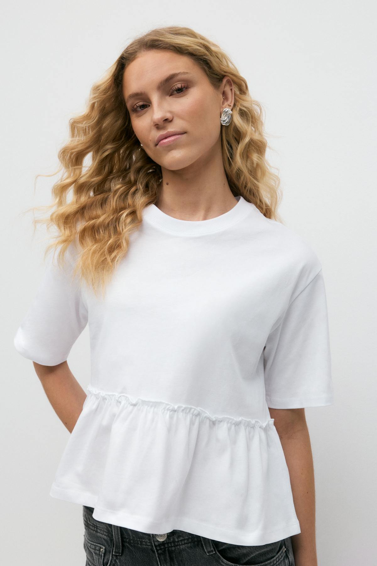 Frill tee - Seagrass