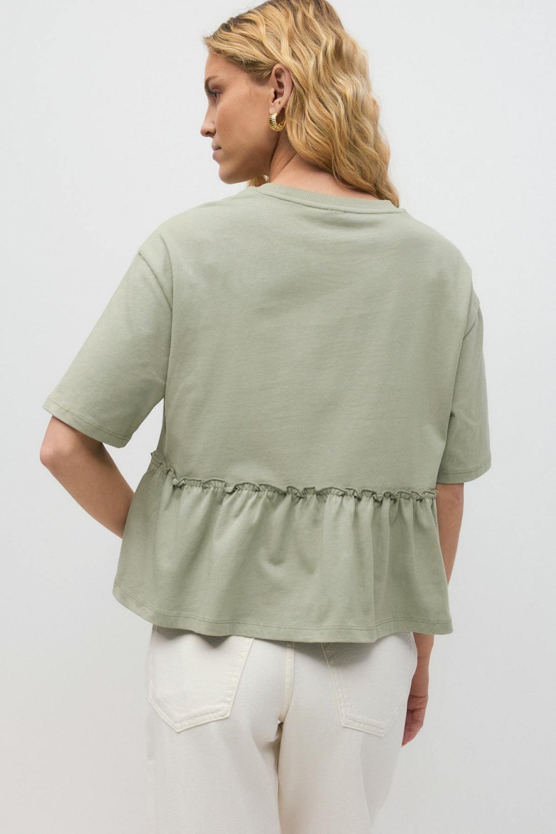 Frill tee - Seagrass