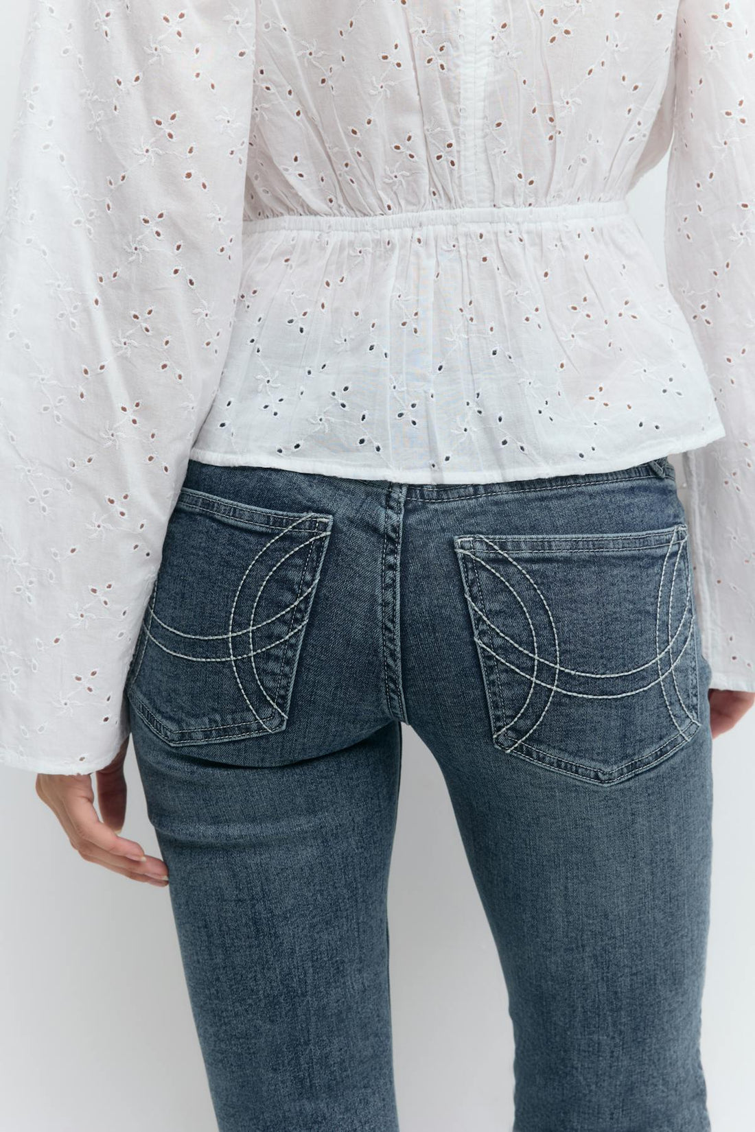Ultra low bootcut jeans - Deep blue