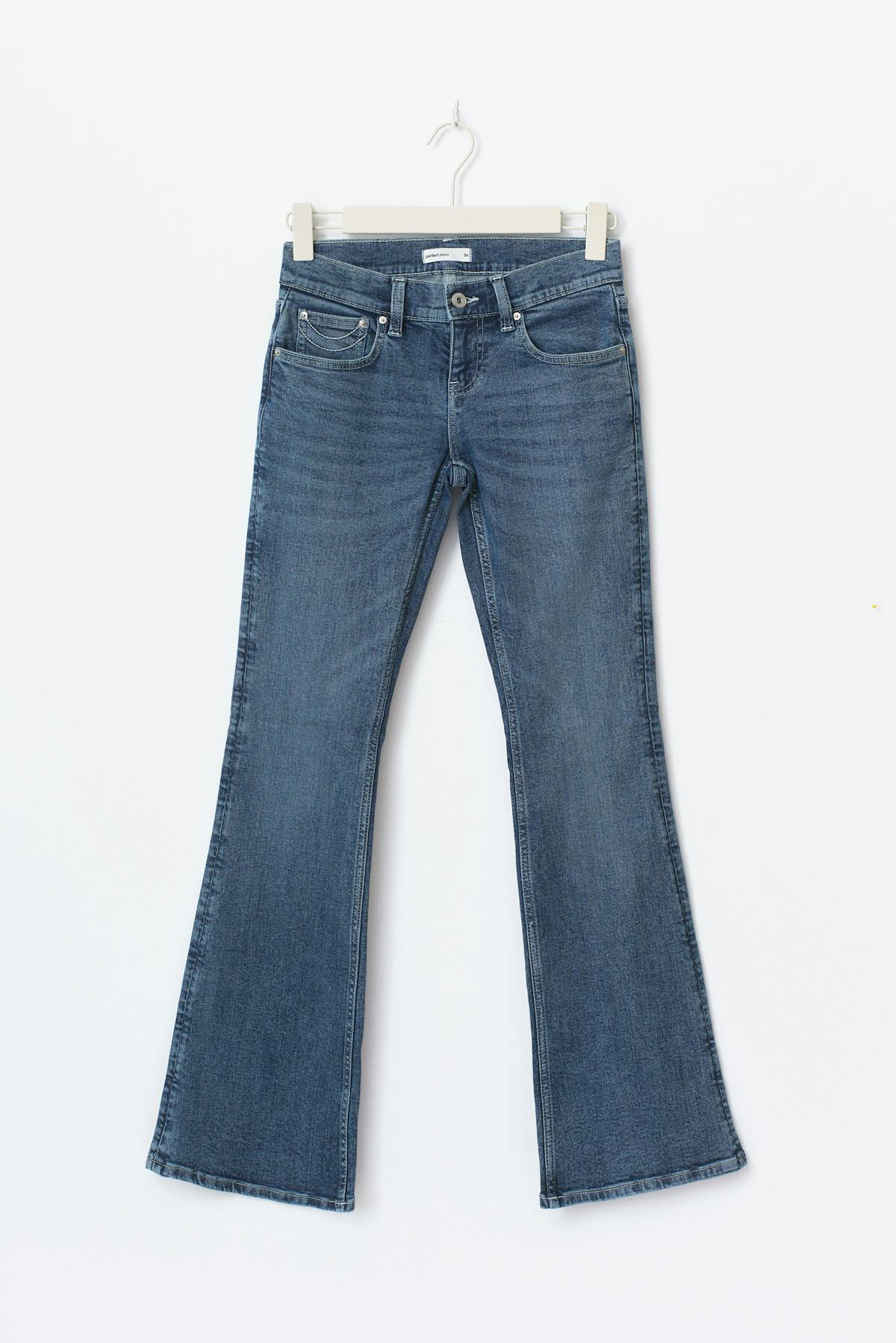 Ultra low bootcut jeans - Deep blue