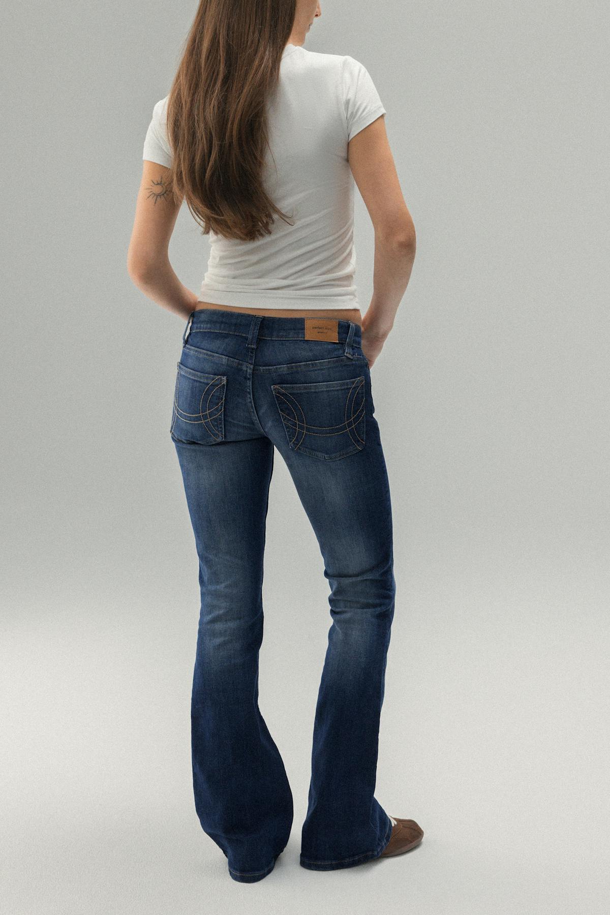 Ultra low bootcut jeans - Gris