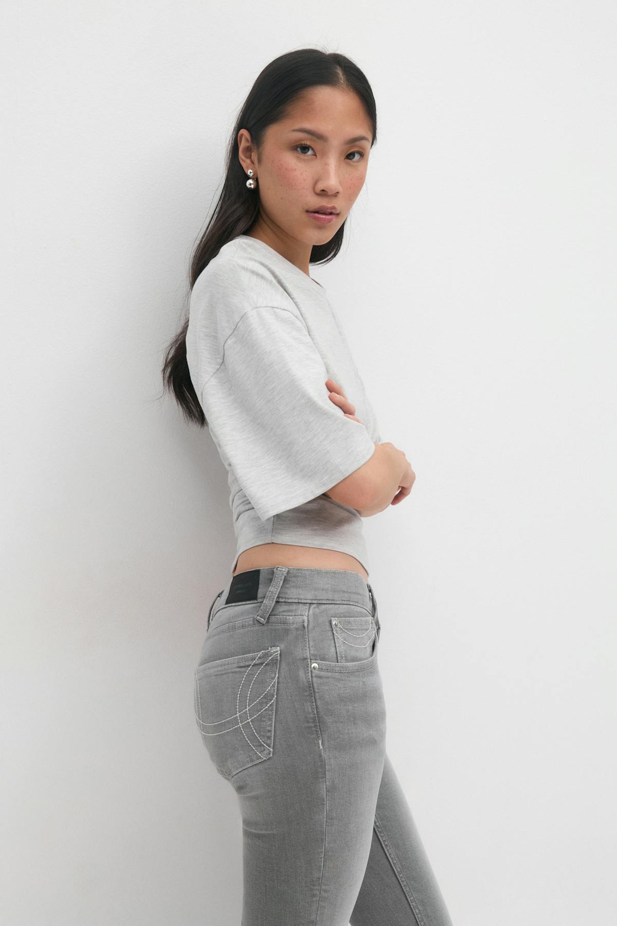 Ultra low bootcut jeans - Gris