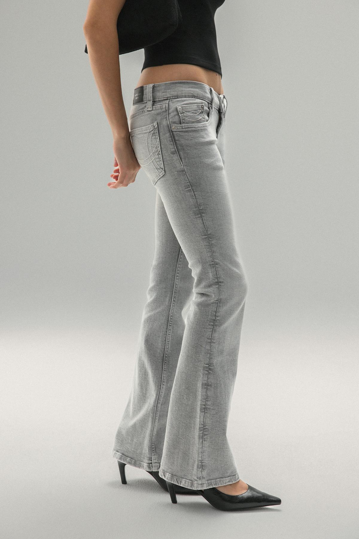 Ultra low bootcut jeans - Bleu foncé
