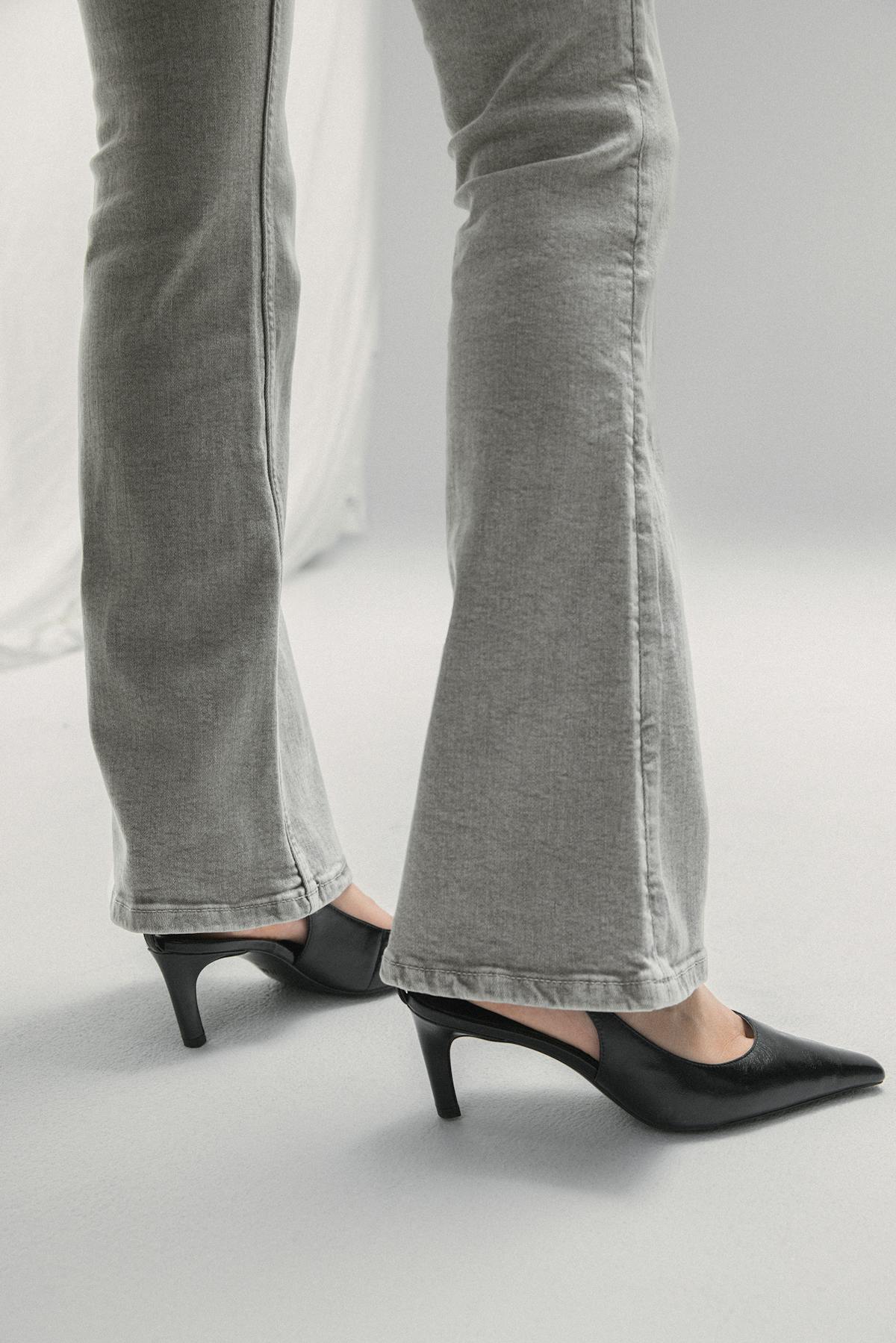 Ultra low bootcut jeans - Bleu foncé