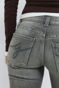 Ultra low bootcut jeans - Gris clair