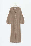 knitted button down dress - Mid grey mel