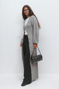 knitted button down dress - Bordeaux foncé