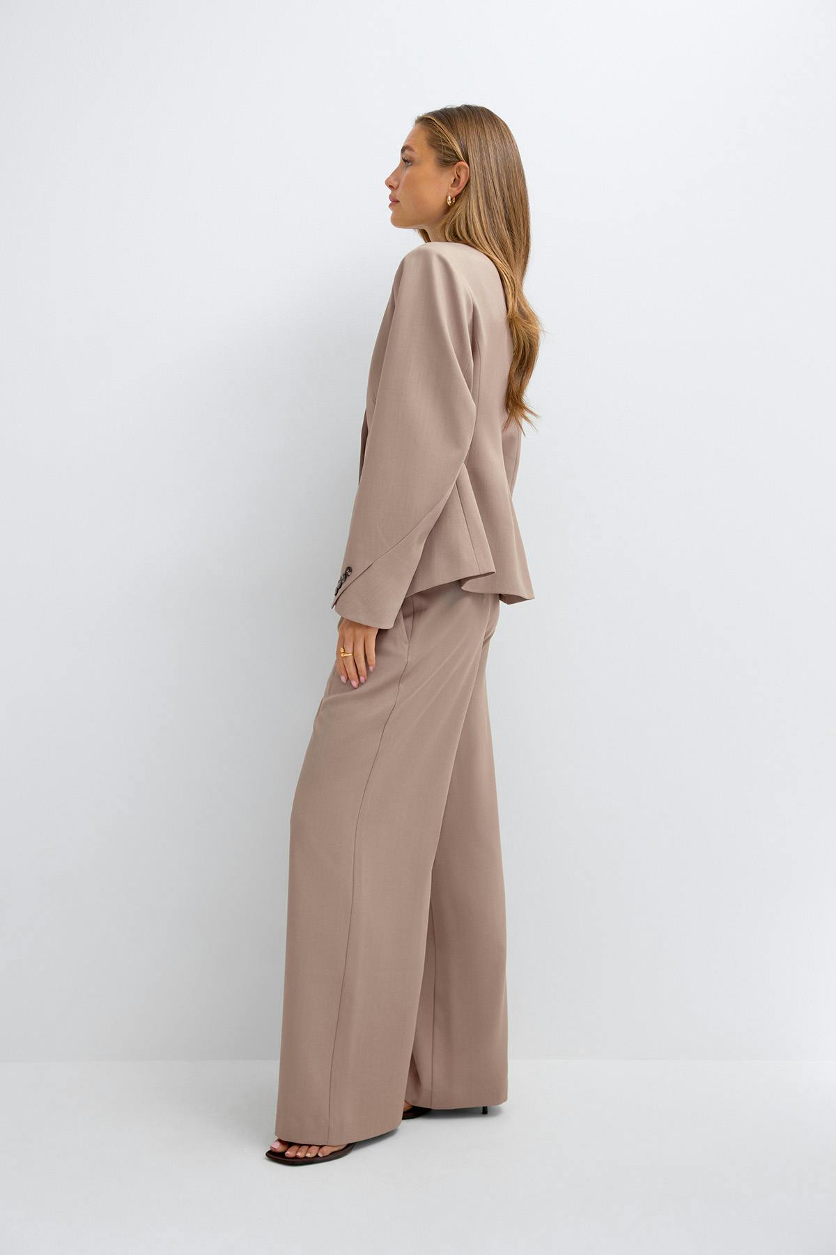 Mid wide pleated trousers - Noir