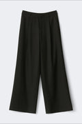 Mid wide pleated trousers - Marron foncé