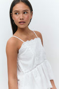 Y embroidery singlet - Blanc