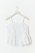 Y embroidery singlet - Blanc