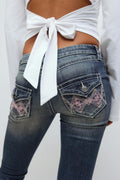 Iconic twisted jeans - Dk blue tint