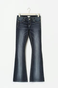 Sparkle low flare jeans - Dk blue tint
