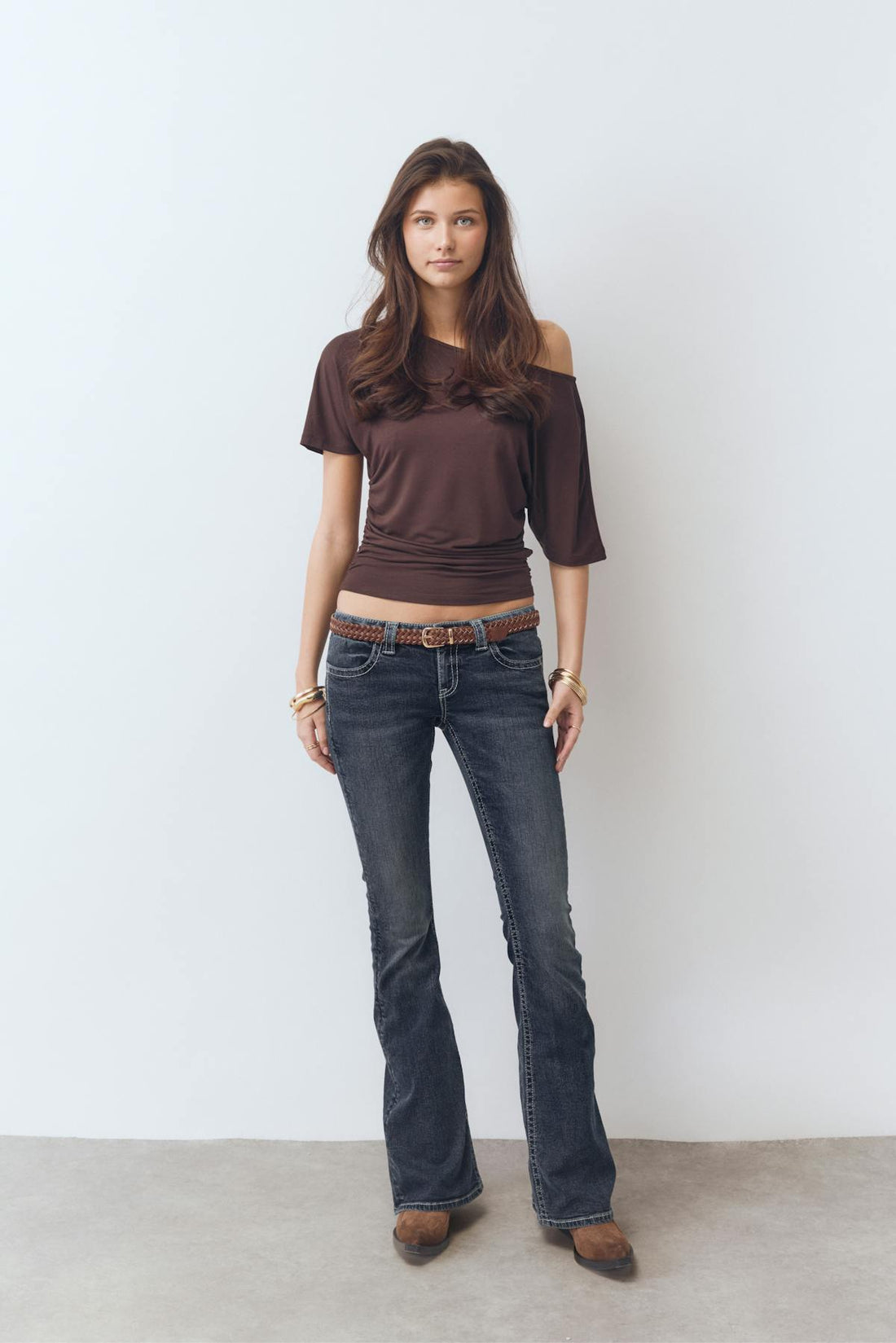 14+ sparkle flare jeans tall - Sky blue