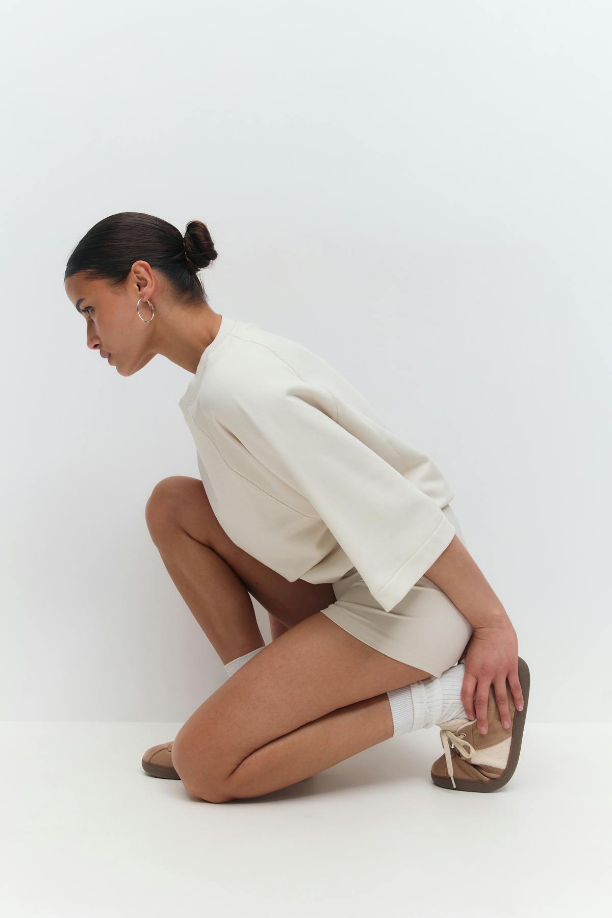Basic micro short biker - Moonbeam