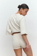 Basic micro short biker - Moonbeam