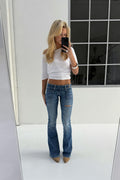 14+ pleated flare jeans tall - Bleu clair