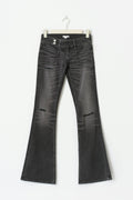 14+ pleated flare jeans - Bleu clair