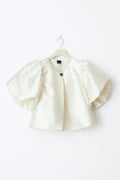 One button puff sleeve blouse - Crème
