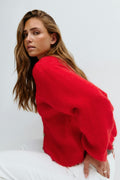 V-neck knitted cardigan - Gardenia