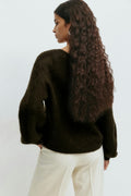 V-neck knitted cardigan - Vanilla yellow