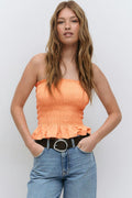 Smock tube top - Blanc